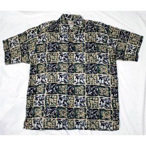 Cold Wear Mens Short Sleeve Button Shirt Hawaiian